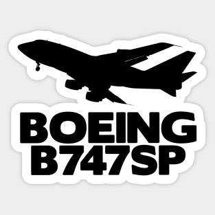 Boeing B747SP Silhouette Print (Black) Sticker